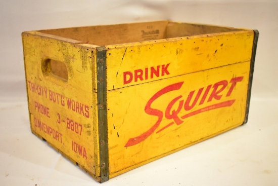 Drink Squirt Wooden Soda Bottle Crate Box