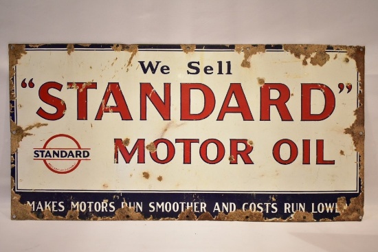 1920s - 30s Standard Motor Oil Porcelain Sign