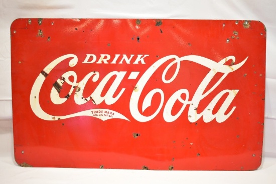 1936 Coca Cola Porcelain Sign - Tennessee Sign Co.