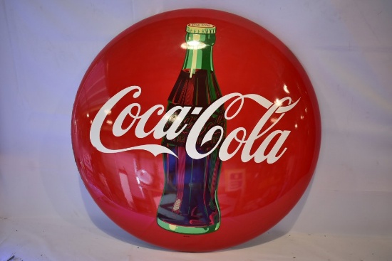 1956 Painted Coca Cola Button Sign