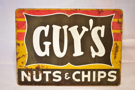 Guys Nuts & Chips Painted Metal Sign