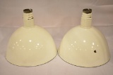 LOT (2) Porcelain Light Shades