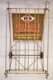 1950s - 60s D-X Motor Oil Oil Can Island Rack w/ Sign