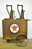 1920s Opaco Double Lubster Cart w/ Cast Texaco Lids