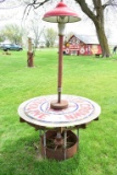 Folk Art Red Crown Gasoline Table