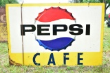Pepsi Caf‚ Metal Sign
