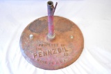 Pennzoil Cast Iron Lollipop Sign Base