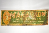 1920s Marathon Motor Oils Sign