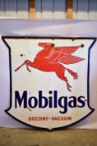 1937  Sococny Vacuum Mobilgas Porcelain Shield Sign