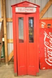 1950s 1960s Industrial Telephone Booth