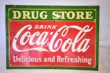 1934 Coca Cola Drug Store Porcelain Sign
