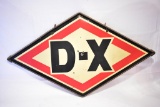 Sunray D-X Gasoline Porcelain Station Sign w/ Frame