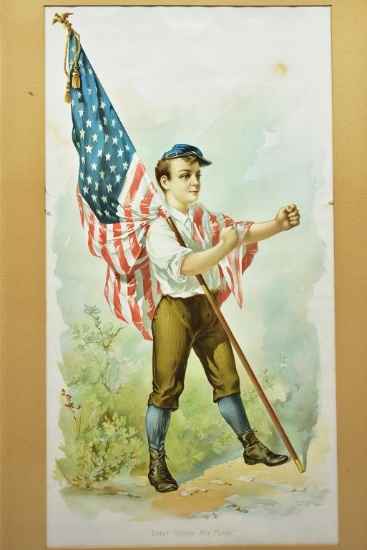 Early "Don't Touch My Flag" Litho Print