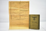 WWII German Soldier Identification Booklet (Wehrpass)