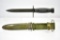 Vietnam War Era, U.S. M7 Imperial Bayonet W/ M8A1 PWH Scabbard