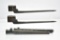 (2) WWII Spike Bayonets W/ Scabbards - (Sells Together)
