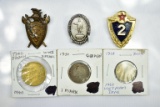 (6) Foreign Coins/ Military Pins (Sells Together)