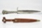 Early German Solingen Hunting Knife With Leather Sheath