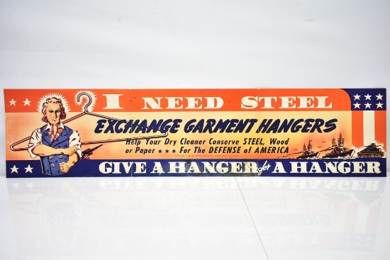 1942 "Give A Hanger For A Hanger" Dry Cleaners Advertisement