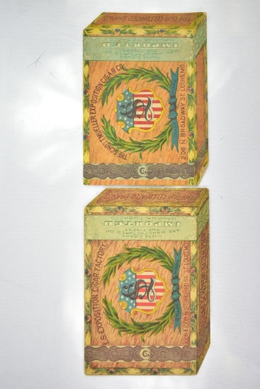 (2) Circa 1880's L.S. Exposition Cigar Factory, Trade Cards (Sells Together)