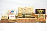 (8) Early Cigar/ Tobacco Boxes (Sells Together)