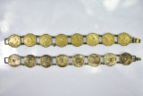 (2) European Coin Bracelets (Sells Together)