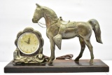 1950's Spartus Western Horse Mantle Clock