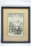 1863 Harpers Weekly Framed Front Page