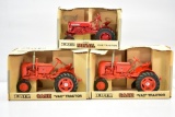 (3) 1988/ 1991 Ertl 1/16 Scale Case & Farmall Tractors (Sells Together)