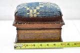 Antique Victorian Sewing Box Pin Cushion Top