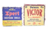 (2 Partial) Vintage Boxes Of Peters/ Western - 12 Ga./ 16Ga. Shells (Sells Together)