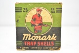 (1 Partial) Vintage Box Of Monark Trap 12 Ga. Shells