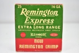 (1 Full) Vintage Box Of Remington Express 16 Ga. Shells