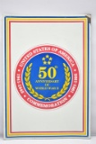 50th Anniversary Of WWII Metal Sign