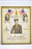 WWII 1942 Framed Soldiers Litho