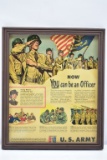WWII Framed Army Recruiting Ad