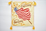 Circa WWII Hand Stitched Flag Pillow Case