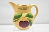 Early Watt Pottery #15 3-Leaf Apple Advertising Pitcher