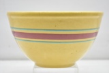 Early Watt Pottery #9 Blue/ Pink Band Mixing Bowl