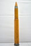 1944, WWII U.S. Navy HMC 6.50 Cal. Wooden Training Cartridge