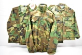 (1) Vintage Army Camo Coat & (4) Shirts (Sells Together)