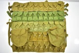 (10) WWII Japanese 7.62mm Ammo Belts & (2) Pouches (Sells Together)