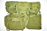 (5) Circa Korean War U.S.. Pouches/ Packs (Sells Together)
