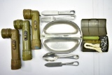 Circa WWII U.S. Military Supplies - Flashlights, Mess Kit, Cleaning Kit Sells Together