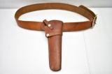 Hunter Co. Western Style Belt & Holster- Brown Leather