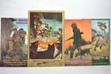 Vintage Set Of 4 Remington Posters