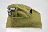 WWII German Green Wool Garrison Cap