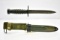 U.S. M4 Fighting Knife / Bayonet W/ Scabbard