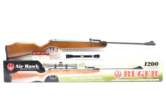 New Ruger, Air Hawk, .177 Cal., Air Rifle In Box W/ Scope (No FFL Needed)