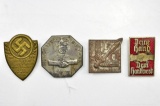 (4) WWII German Pins